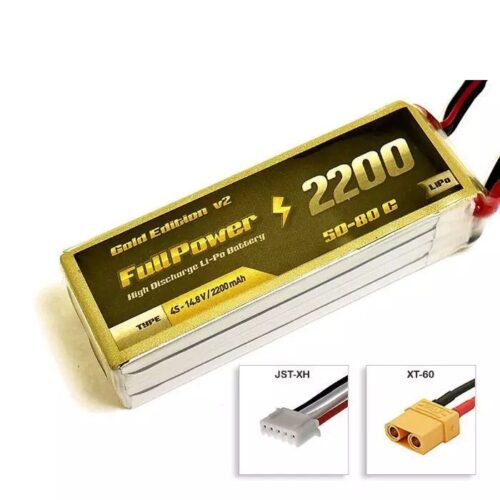 Batteria Lipo 4S 2200 mAh 50C GOLD V2 – XT60 – FULLPOWER