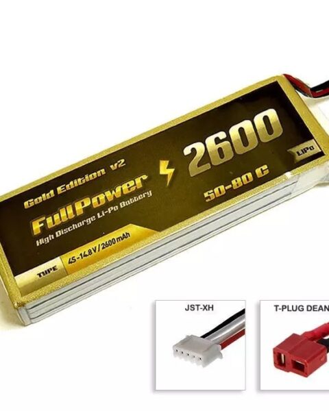 Batteria Lipo 4S 2600 mAh 50C Gold V2 - DEANS - FULLPOWER