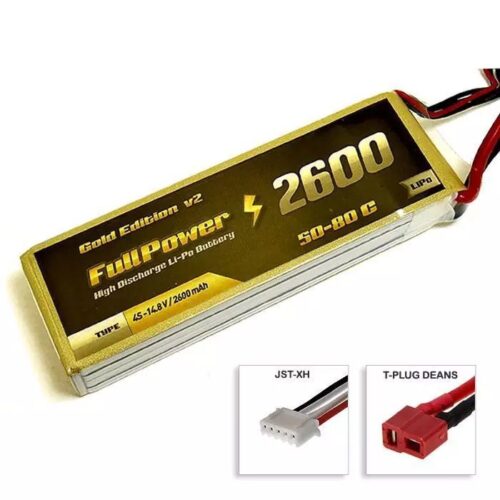 Batteria Lipo 4S 2600 mAh 50C Gold V2 – DEANS – FULLPOWER