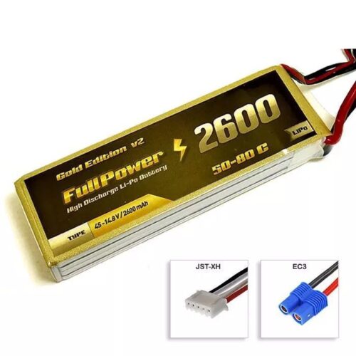 Batteria Lipo 4S 2600 mAh 50C Gold V2 – EC3 – FULLPOWER