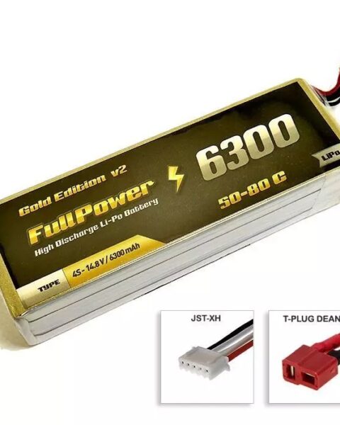 Batteria Lipo 4S 6300 mAh 50C Gold V2 - DEANS - FULLPOWER