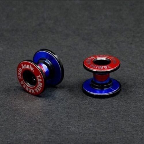 92431 – mini 4WD – Lightweight Double Aluminium Rollers (13-12 mm/Black) Tamiya Korea 25th Anniv. – TAMIYA (C