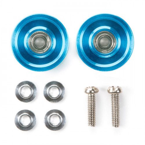 95576 – mini 4WD – Roller Ringless Blu da 13mm con Cuscinetti a Sfera – TAMIYA