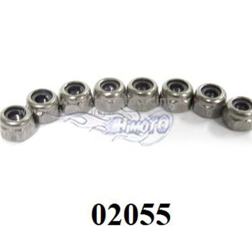 HMT02055 HIMOTO Athena –  scala 1:10 – Dadi autobloccanti in acciaio (M4) durezza 8.8 con inserto in nylon