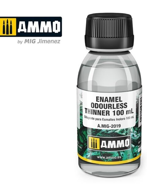 AMIG2019 – Enamel Odourless Thinner (100mL) – Ammo Mig