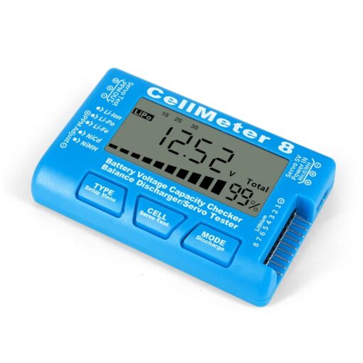 Reykentu 1 PCS RC Cellmeter 8 Digital Battery Capacity Checker Controller Tester Tester di Tensione per Li-Ion NiMH Nicd Cell Meter Blu - immagine 4