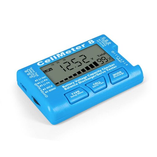 Reykentu 1 PCS RC Cellmeter 8 Digital Battery Capacity Checker Controller Tester Tester di Tensione per Li-Ion NiMH Nicd Cell Meter Blu - immagine 7