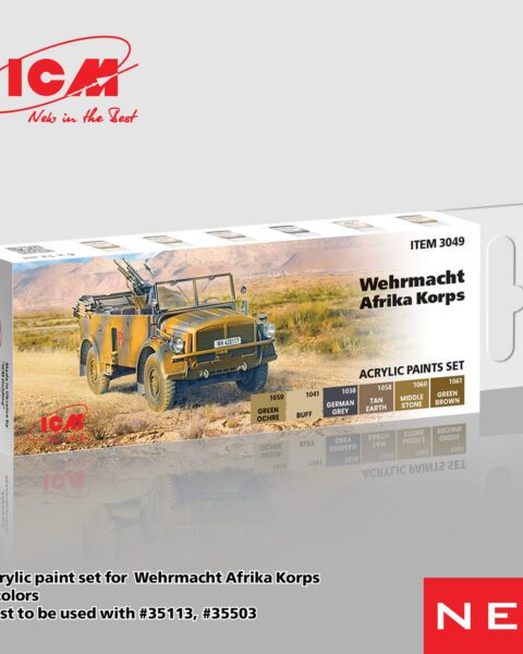 ICM 3049 - Acrylic paints set for Wehrmacht Afrika Korps ICM