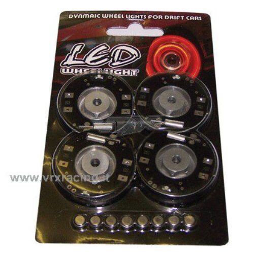 T922 VRX – OFF ROAD scala 1:8 – 1:10 – Kit luci ruote, disponibili in 4 colorazioni di led,completi di batterie (4pz)