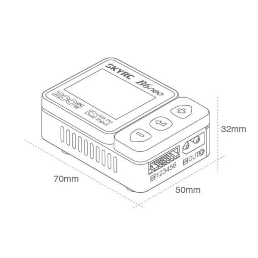 B6 Neo - Caricabatteria B6 Neo 1x200W DC 1-6S SKYRC - immagine 4