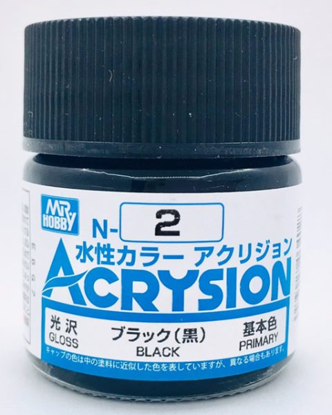 N002 Nero Lucido Gunze Acrysion serie N Acrilico 10ml