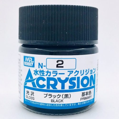 N002 Nero Lucido Gunze Acrysion serie N Acrilico 10ml