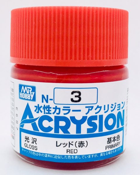 N003 Rosso Lucido Gunze Acrysion serie N Acrilico 10ml