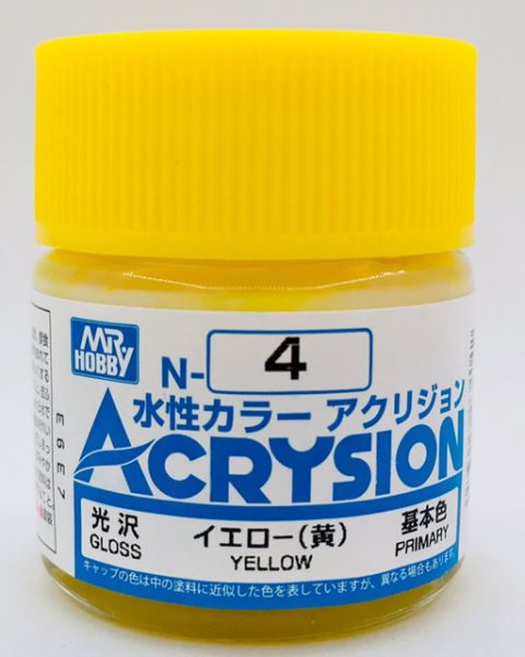 N004 Giallo Lucido Gunze Acrysion serie N Acrilico 10ml