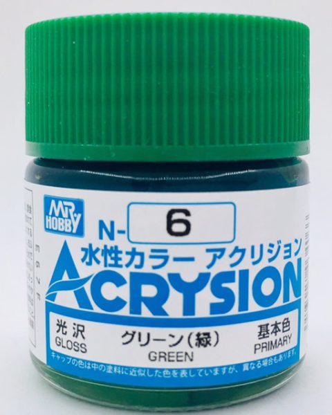 N006 Verde Lucido Gunze Acrysion serie N Acrilico 10ml