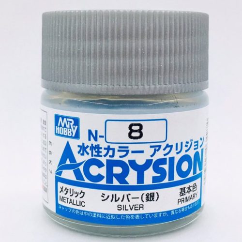N008 Silver – Metallic  Gunze Acrysion serie N Acrilico 10ml