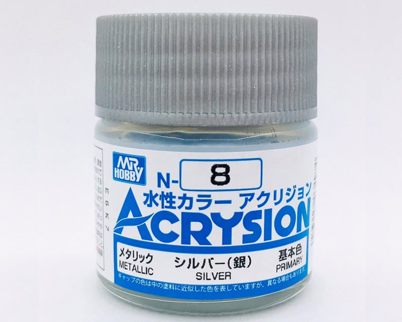 N008 Silver - Metallic Gunze Acrysion serie N Acrilico 10ml