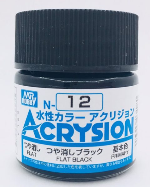 N012 Nero Opaco Gunze Acrysion serie N Acrilico 10ml