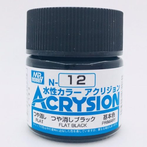 N012 Nero Opaco Gunze Acrysion serie N Acrilico 10ml