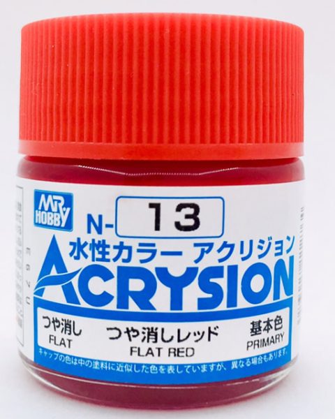 N013 Rosso Opaco Gunze Acrysion serie N Acrilico 10ml