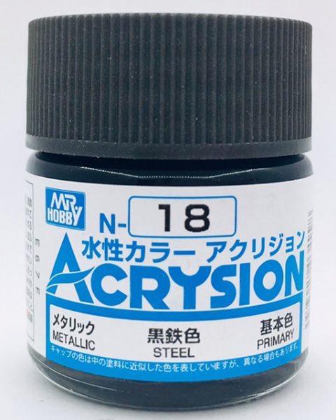 N018 Steel - Metallic  Gunze Acrysion serie N Acrilico 10ml