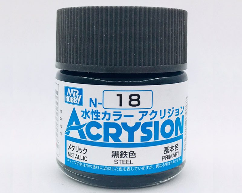 N018 Steel - Metallic Gunze Acrysion serie N Acrilico 10ml
