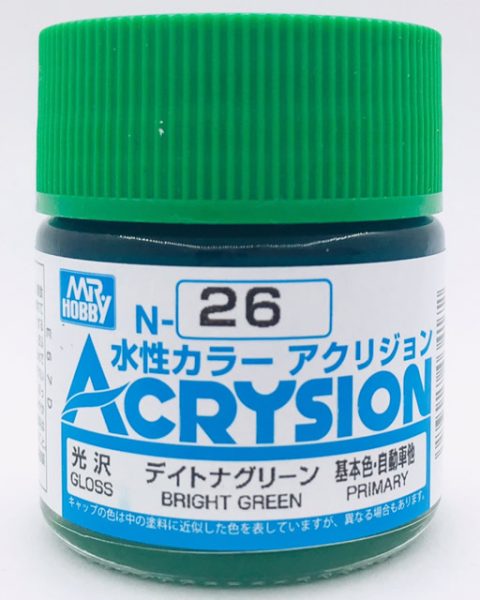 N026 Bright Green Lucido Gunze Acrysion serie N Acrilico 10ml