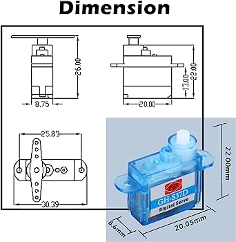 micro-servocomando GHS37D  3,7 grammi  3.6v-4.8v