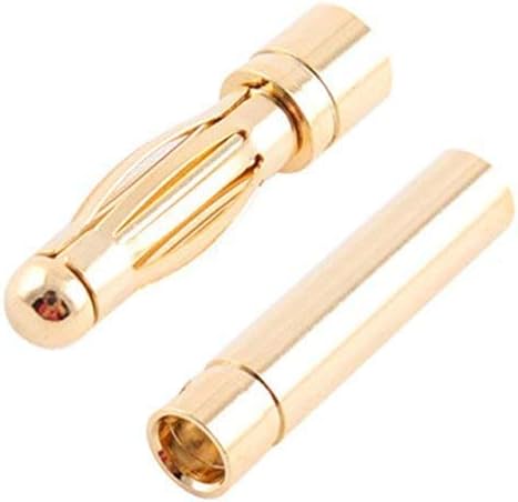 10 coppie connettori cilindrici 2mm (10 maschi+ 10 femmine)