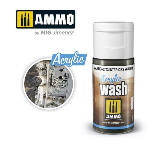 0703 AMMO MIG ACRYLIC WASH  – Interiors Wash – 15ml