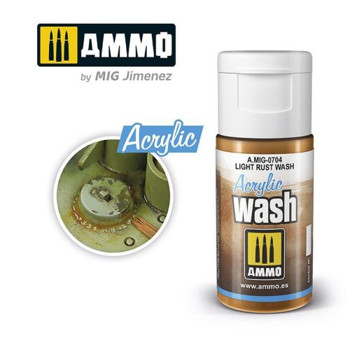 0704 AMMO MIG ACRYLIC WASH – Light Rust Wash – 15ml