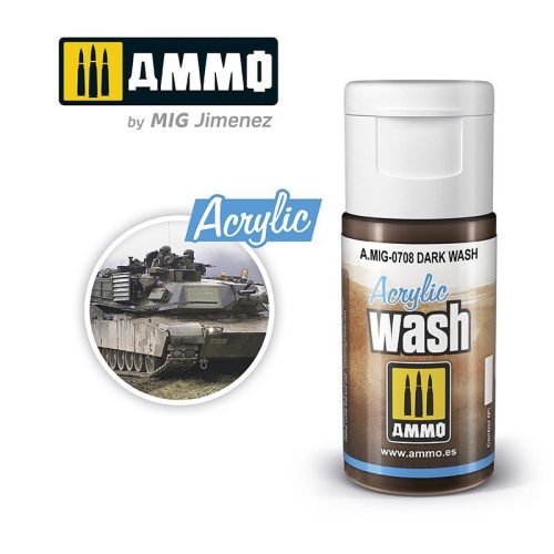 0708 AMMO MIG ACRYLIC WASH – Dark Wash – 15ml