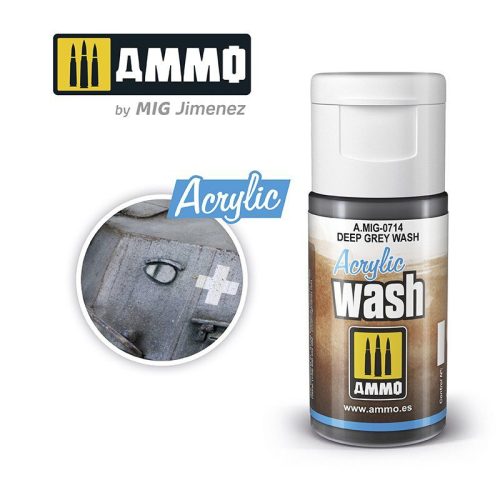 0714 AMMO MIG ACRYLIC WASH – Deep Grey Wash – 15ml