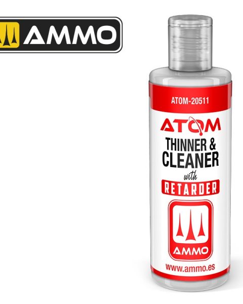 20511 – ATOM Thinner and Cleaner with Retarder – 60ml. Ammo Mig