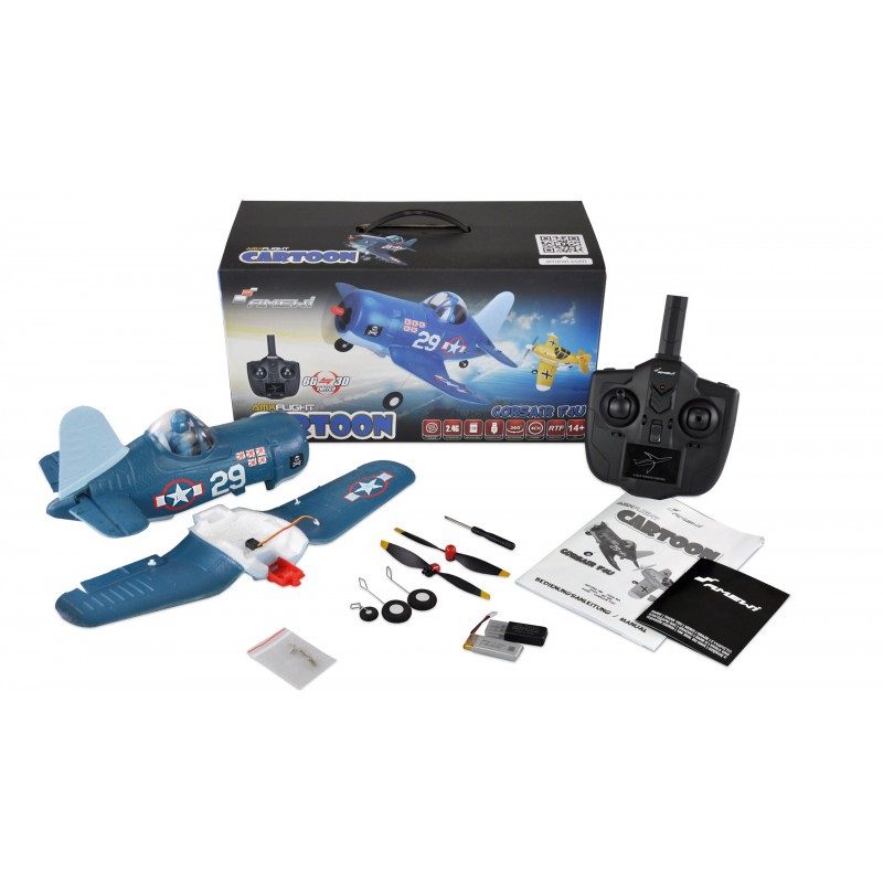 AM24126 - CARTOON CORSAIR F4U 4 CANALI 3D/6G RTF - AMXFLIGHT - immagine 2