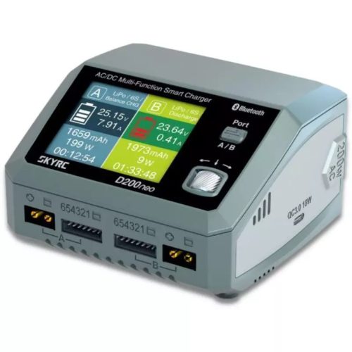Caricabatterie D200 Neo 10-30/220V 2 Uscite 1-6S 800W – SKYRC