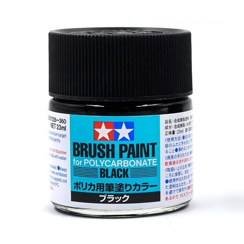 Colore BRUSH PAINT Tamiya per POLICARBONATO (NERO) – 87228