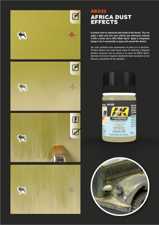 AK022 Effetti della polvere in Africa 35ml AK INTERACTIVE - immagine 3