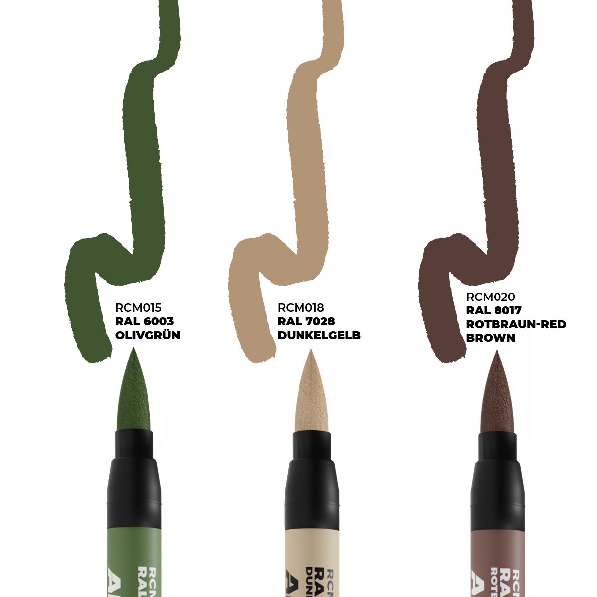 AK Pennarelli RCM108 Set 3 pezzi Real Color Marker - immagine 2