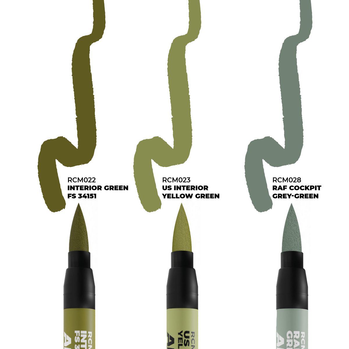 AK Pennarelli RCM109 Set 3 pezzi Real Color Marker - immagine 2
