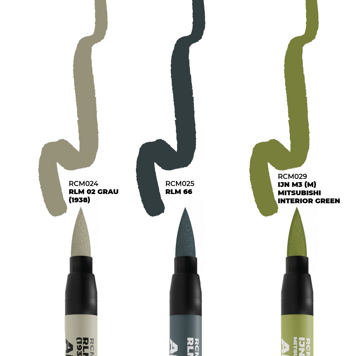 AK Pennarelli RCM110 Set 3 pezzi Real Color Marker - immagine 2