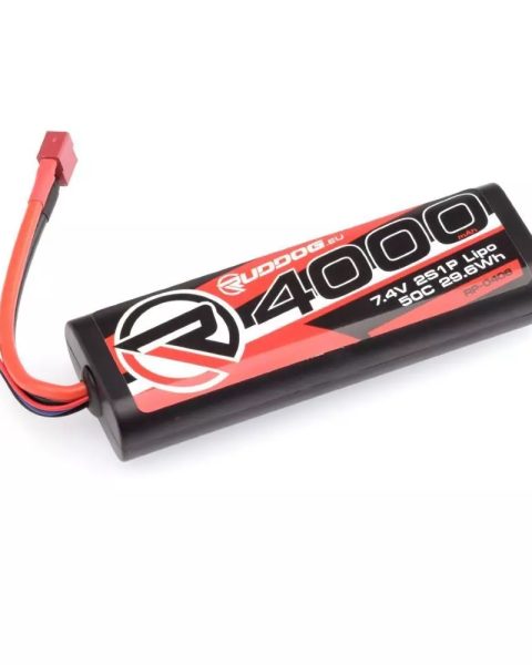 Batteria Lipo 2S 4000Ah 7.4V 50C Stickpack HardCase DEANS - RUDDOG