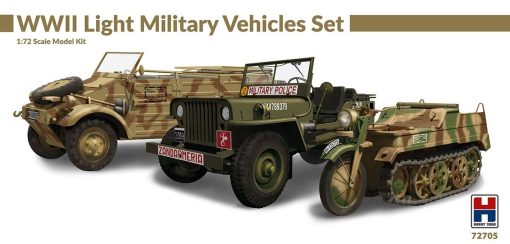 H72705 - WWII Light Military Vehicles Set scala 1:72 HOBBY 2000
