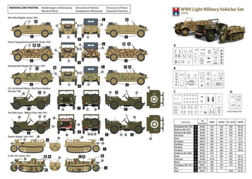 H72705 - WWII Light Military Vehicles Set scala 1:72 HOBBY 2000 - immagine 2