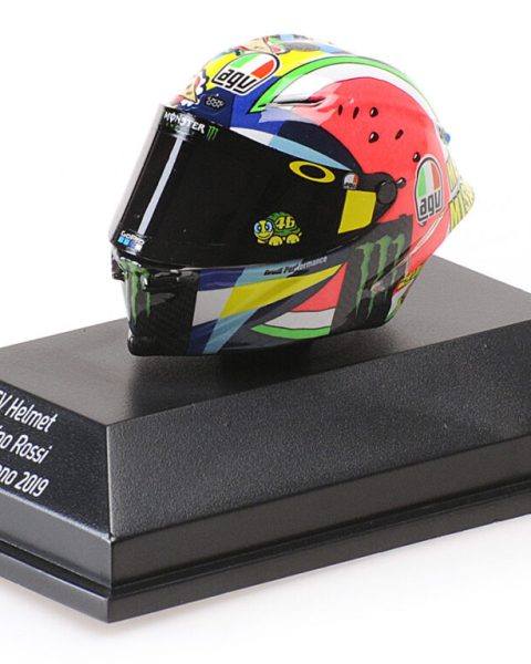 399190096 - CASCO AGV VALENTINO ROSSI MOTOGP MISANO 2019 Scala 1:8 MINICHAMPS