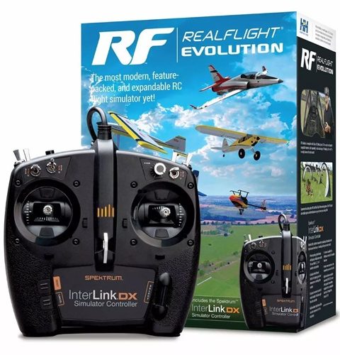 Simulatore di volo RealFlight Evolution con radio INTERLINK-DX USB Mode 1-2-3-4