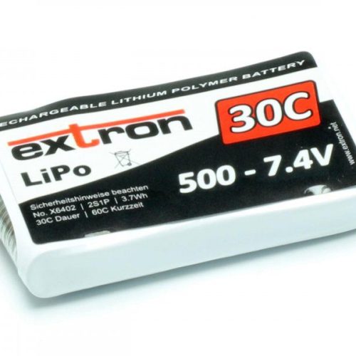 X6402 – Batteria Lipo 2S 500 mAh 30C – BEC – EXTRON