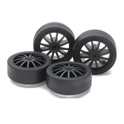 15534 – mini 4WD – GOMME E CERCHI Carbon TIRES E WHEELS – TAMIYA