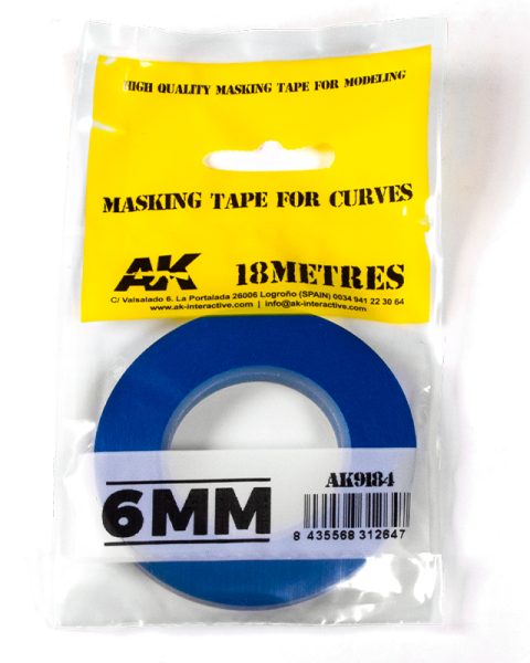 AK9184 - Mascheratore per curve 6mm x 18m - AK INTERACTIVE