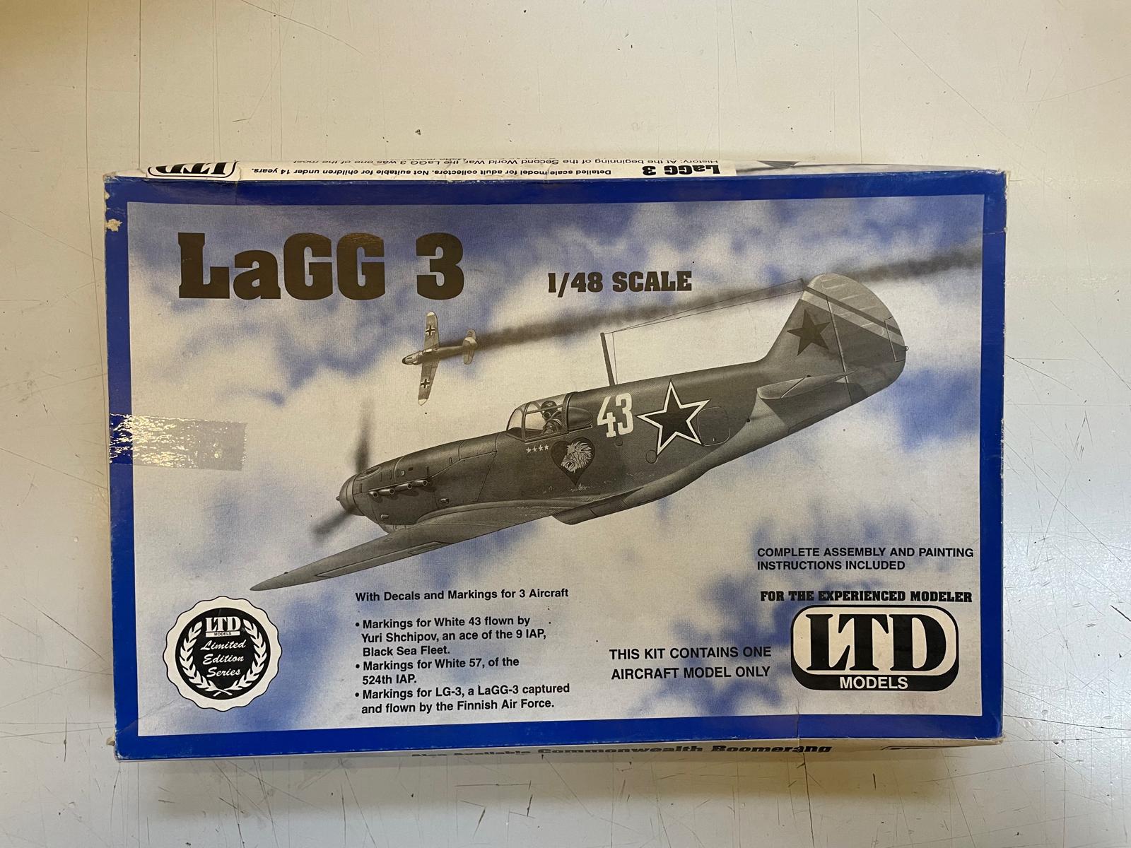 LDT9805 - LaGG 3 scala 1:48 LTD Models - Scatola di montaggio datata, FONDO DI MAGAZZINO